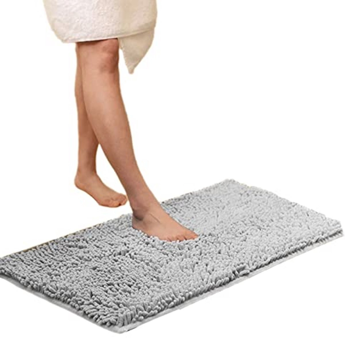 Antislip Chenille Badmat - Schimmelbestendig en Absorberend - Zachte Langharige Badmat voor Badkamer