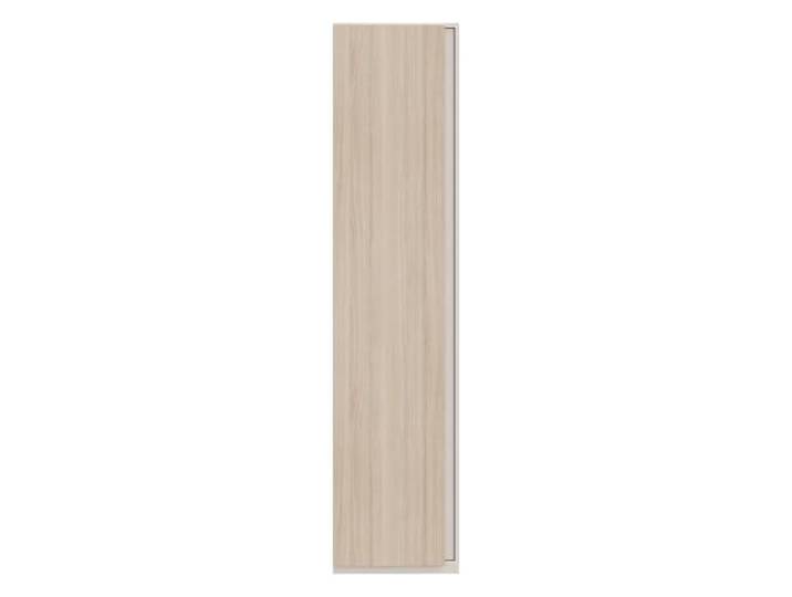 Forte PANOPTIK Kleiderschrank 50, schmaler, moderner Schrank für kleinere Zimmer, 1-türig, Holzwerkstoff, Kaschmir Beige Riva Eiche Holzdekor, 48 cm breit x 210,5 cm hoch x 54,2 cm tief