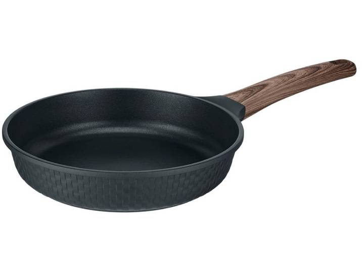 Bratpfanne RESTO KITCHENWARE Ran, Universalpfanne mit Antihaftbeschichtung , schwarz, H:5,5cm L:44,5cm Ø:24cm, Pfannen, Bratpfanne, Induktion, für alle Herdarten geeignet