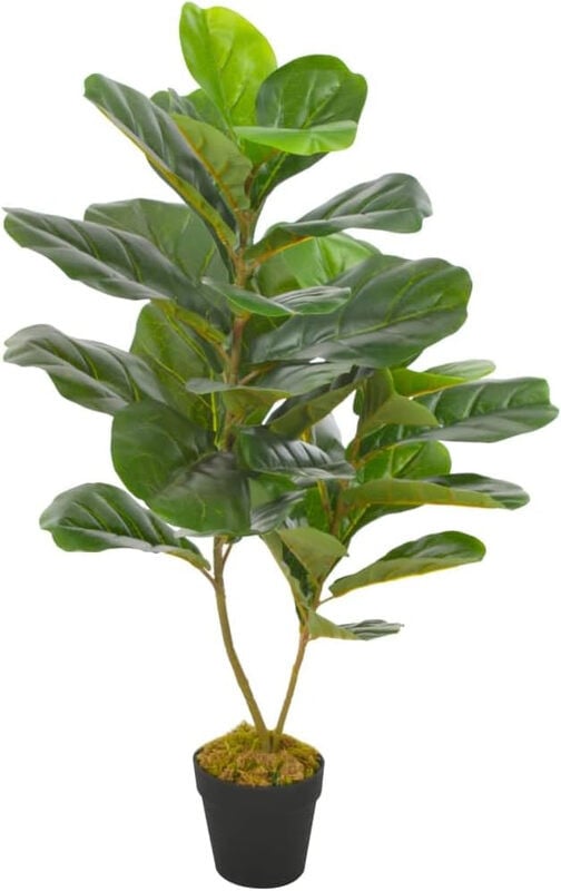 vidaXL Kunstmatige Fiddle Leaf Fig Plant, Groen, 90 cm