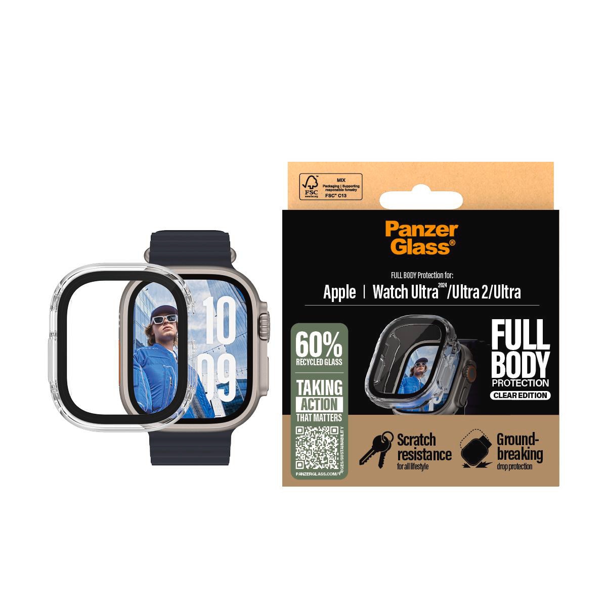 PanzerGlass Snappie Full Body Clear Apple Watch Ultra 2024 3721
