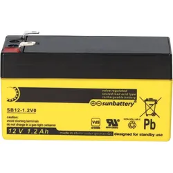 AGM Ersatzakku 12V 1,2Ah für SSB SB1.2-12 – SUN Battery kompatibel