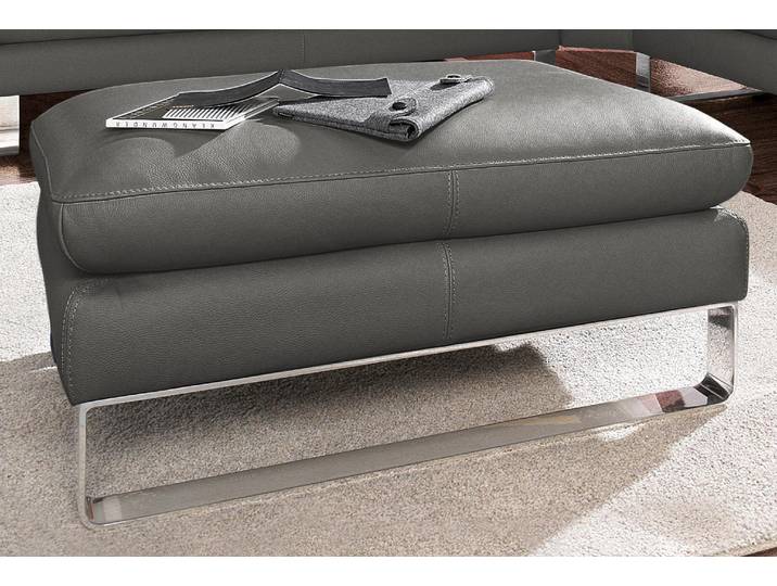 Hocker CALIA ITALIA Dave hochwertig und bequem, B/T 95/68cm , grau, B:95cm H:42cm T:68cm, Hocker, Hocker, mit Kufenfuß