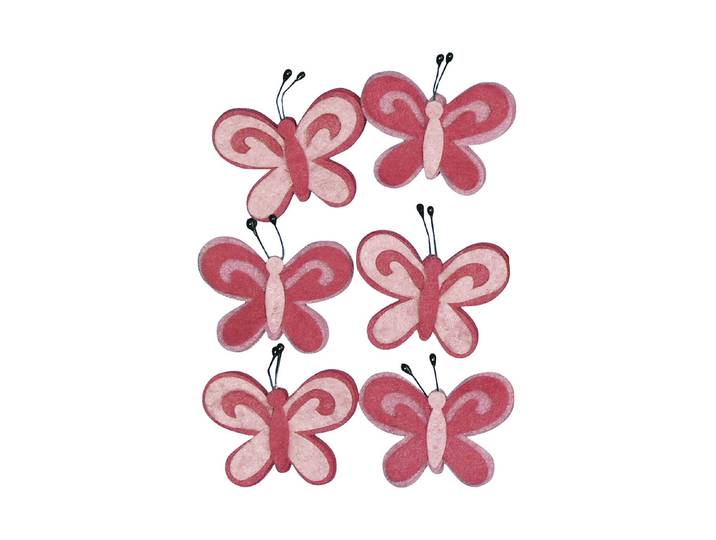 Rayher Filz-Schmetterlinge 5 cm 6 Stück