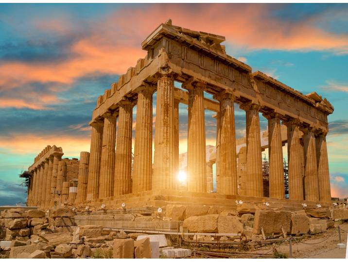 Fototapete PAPERMOON Parthenon Athens , bunt, B:1,5m L:1,11m, Vlies, Tapeten, Fototapete