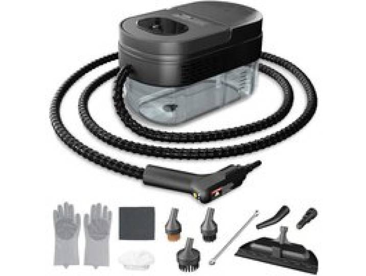 Nettoyeur vapeur à main - LANTHOUR - Portable - 2500W - 1 6 L - Noir/Gris