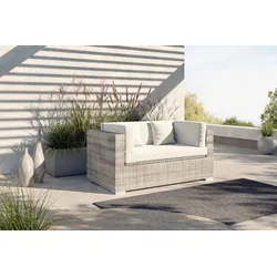 OUTFLEXX Gartensofa, 2-Sitzer, desert-beige, Polyrattan, 151x84x70 cm, waschbar, mit Kissenboxfunktion