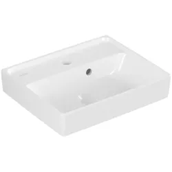 Villeroy & Boch Collaro Handwaschbecken, 1 Hahnloch, mit Überlauf, ungeschliffen, 450x370mm, 43344501, Farbe: weiß-alpin