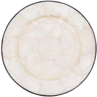 Saro Lifestyle Polished Capiz Charger Plate (Set of 4)