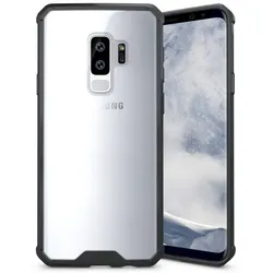Handytasche für Samsung Galaxy S9 Case Schutz Hülle Cover Transparent Schwarz