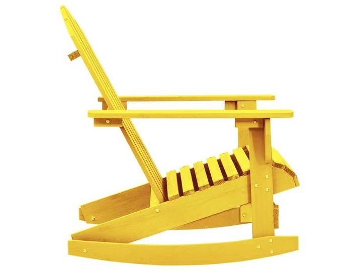 Jaune Siège de jardin - Chaise à bascule de jardin - 1 PC - Adirondack bois de sapin jaune C4701