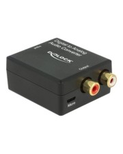 Delock Digital-Analog-Audiowandler Schwarz Digital/Daten Telefon Koaxial 0,3 m Cinch (63477)