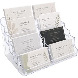 Böttcher-AG Visitenkartenhalter Premium, aus Kunststoff, transparent, 8 Fächer für 400 Karten