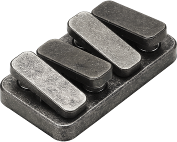 Modern Mode Marketplace Magnetic Metal Slider Fidget Toy Silent Fidget Slider Stress Relief EDC Desk Toy silver