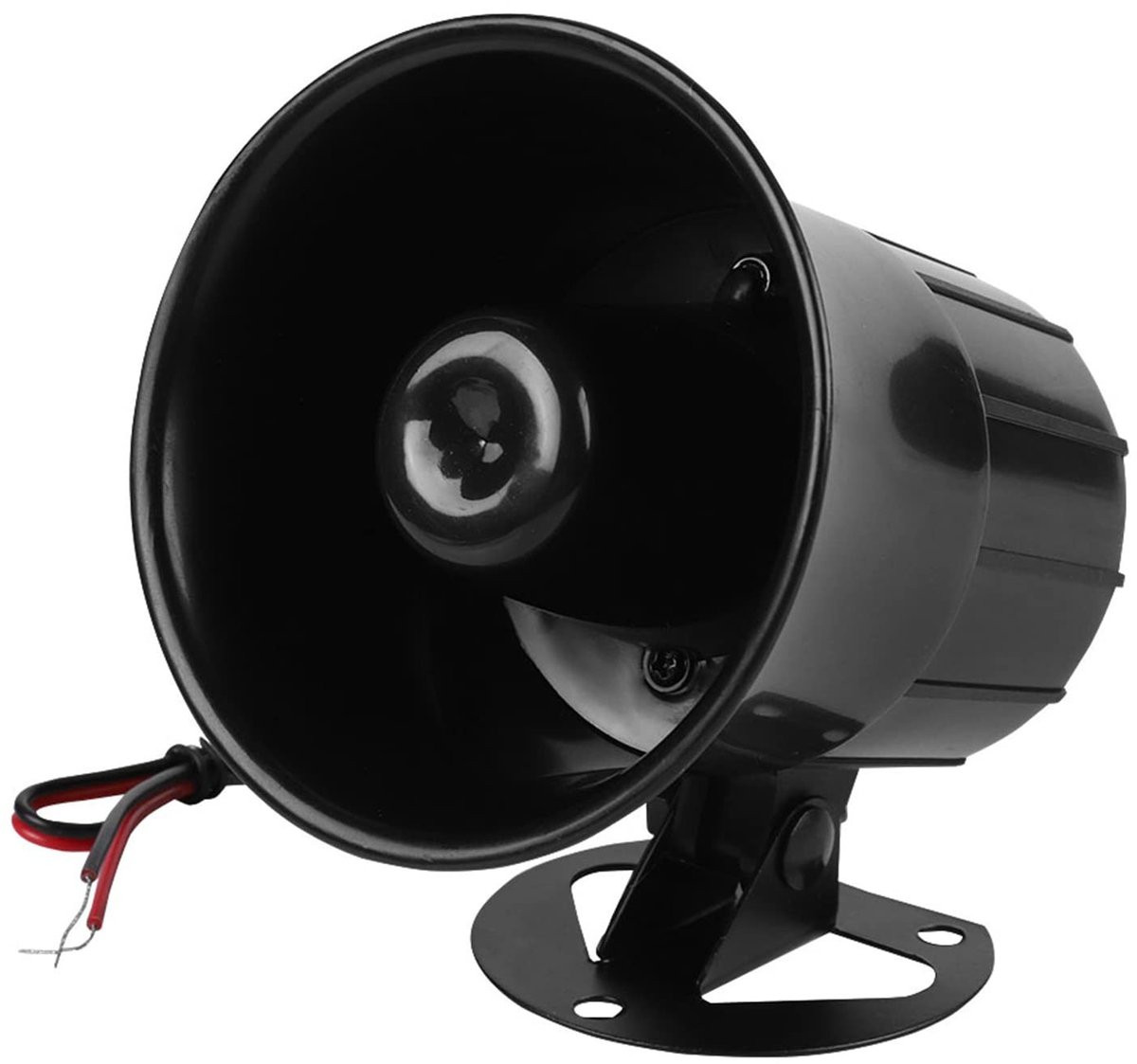 Yosoo Alarmsirene 115dB - Zwart - Bedrade Wandmontage - 12V