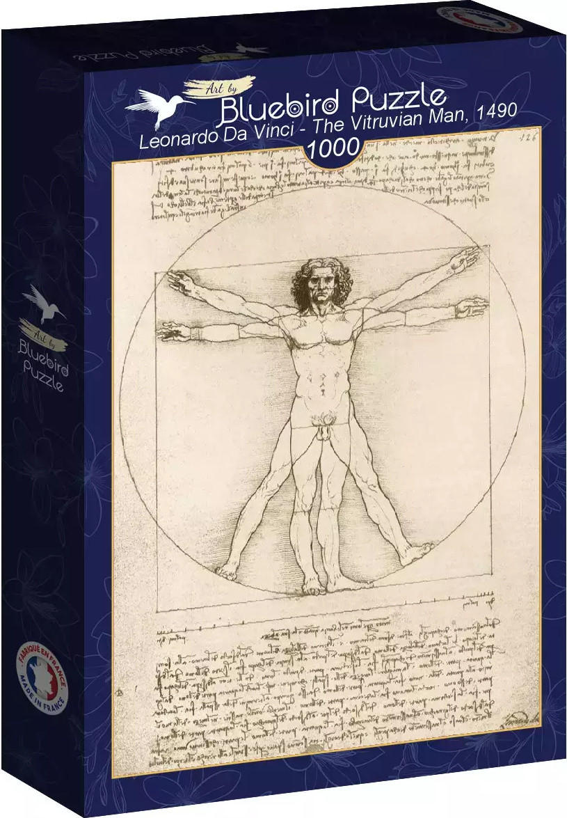 Bluebird Kunstpuzzel Leonardo da Vinci - De Vitruviaanse Man, 1000 stukjes