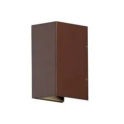 Cremona LED Wandl. rost, 2x3W, einstellbarer Lichtaustritt