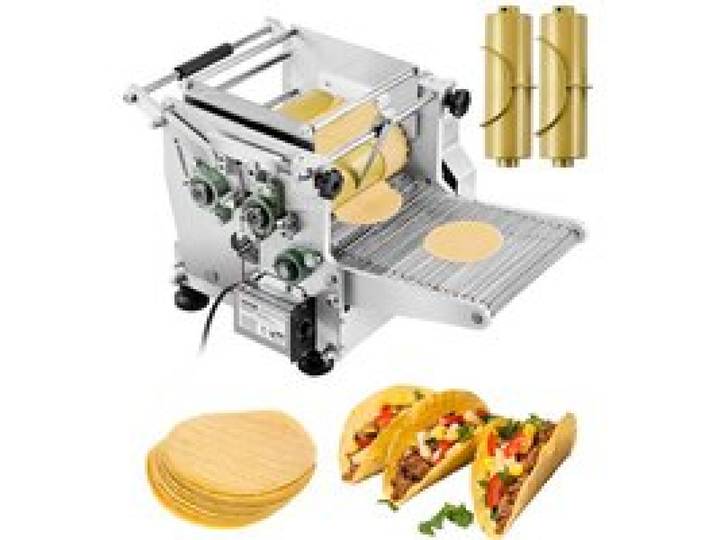 Machine Automatique de Fabrication de Tortillas de Maïs-VEVOR-Presse à Tortillas Électrique-avec Revêtement Antiadhésif et Moules