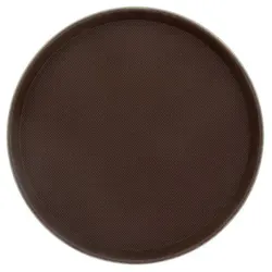 MONOUSO - Plastiktablett Rund Rutschfeste Braun Ø40,0cm (1 Stück)