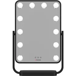 Humanas, Kosmetikspiegel, cosmetic mirror HS-HM01 make-up mirror with LED lighting - black
