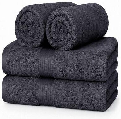 Ample Decor Plush Thick Luxurious Cotton Hand Towels 18X28 Inch - 4 Pcs