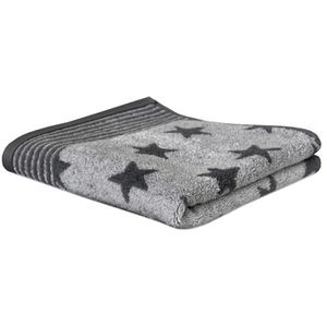 Dyckhoff Handtuch Stars, silber, 70 x 140 cm, Duschtuch, aus 100% Baumwolle, 480 g/m²