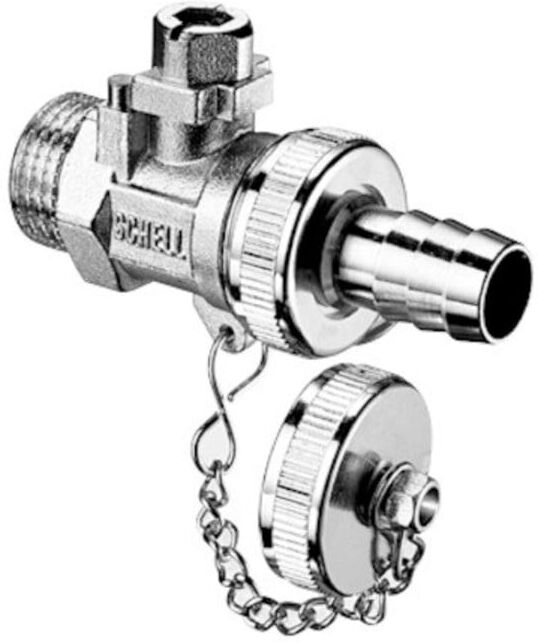 Schell Robinet à boisseau sphérique remplissage/vidange DN 15xG 1/2 AG, actionnement par capuchon, MS, MS (139540099)