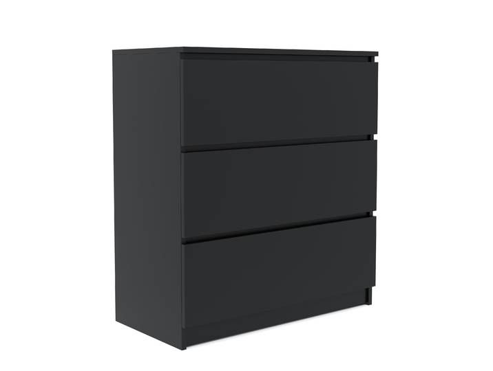 Kommode TALA 3 Schubladen 70 x 77 cm schwarz