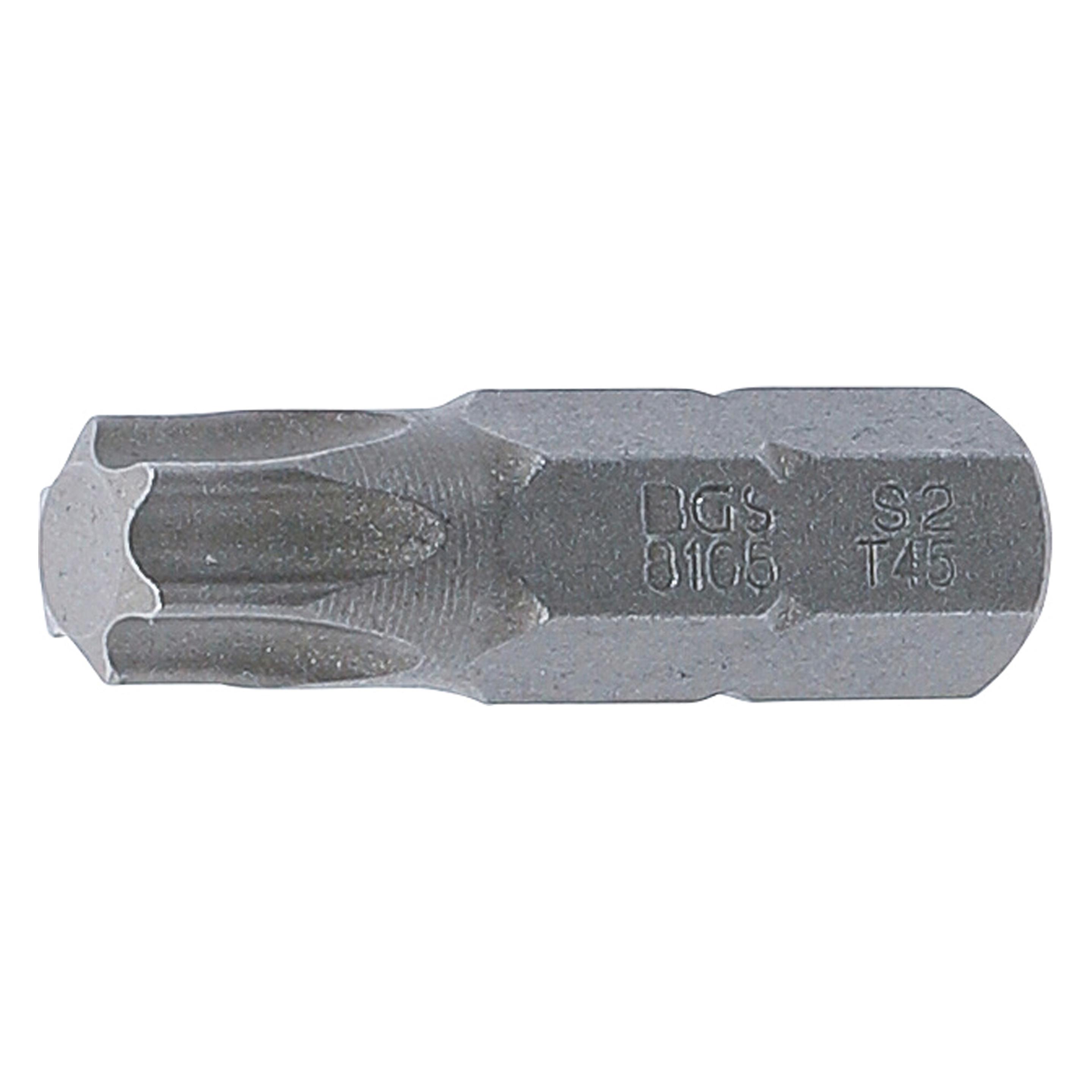 BGS Bit Antrieb Aussensechskant 8 mm (5/16") T-Profil (für Torx) T45 (8165)