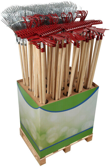 floraworld Balai à feuilles, cultivateur, râteau et double houe FWDisplay Classic (014510)