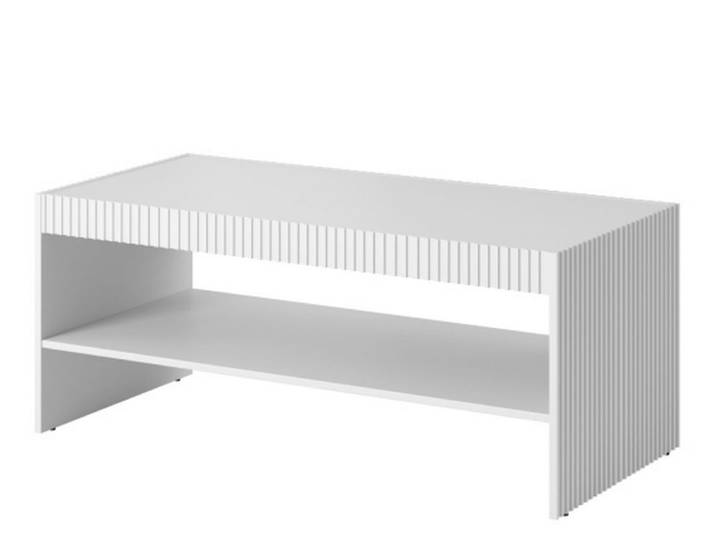 Table basse design blanc mat 120cm
