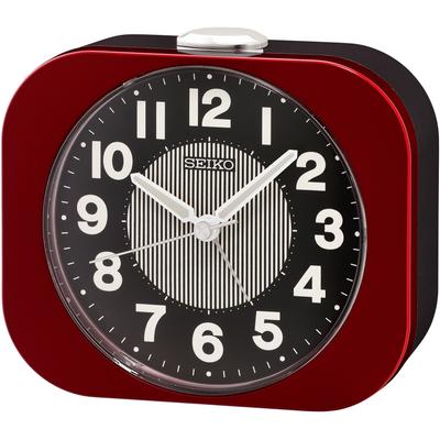 Quarzwecker SEIKO, rot, Wecker, Wecker, Leuchtzeiger, Schlummerfunktion, Schlafzimmer, Geschenkidee