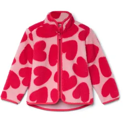 Tchibo - Kinder-Teddyjacke - Mädchen - Gr. 98/104 - hellrosa/print