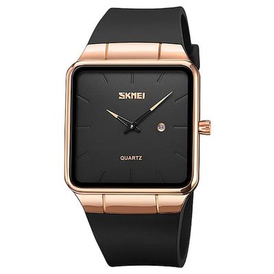 SKMEI Quarz-Uhren Geschenk für Männer Japan Quarzbewegung Uhren Luxus große Zifferblatt modische analoge Armbanduhr Kalender 3Bar wasserdicht männliche Silikonarmband-Uhr