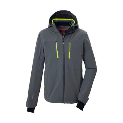 Skijacke KILLTEC "KSW 74 MN SKI JCKT", Herren, Gr. S, grau (stahlgrau), Obermaterial: 84% Polyamid, 16% Elasthan.Futter: 100% Polyester.Füllung: 100% Polyester, Jacken Skijacke, Wind- und wasserdichte Skijacke mit Dermizax-Technologie