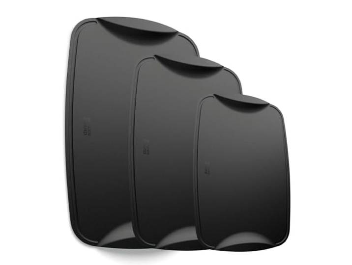 Wundermix – WunderBoard V2 Schneidebrett – 3er Set – Midnight Black Flexibel & messerschonend, Schneidematte & Einfüllhilfe, hochwertiges Schneidebrett, spülmaschinengeeignet
