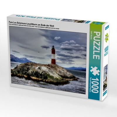 CALVENDO Puzzle Faro Les Eclaireurs-Leuchtturm am Ende der Welt | 1000 Teile Lege-Größe 64x48cm Foto-Puzzle für glückliche Stunden