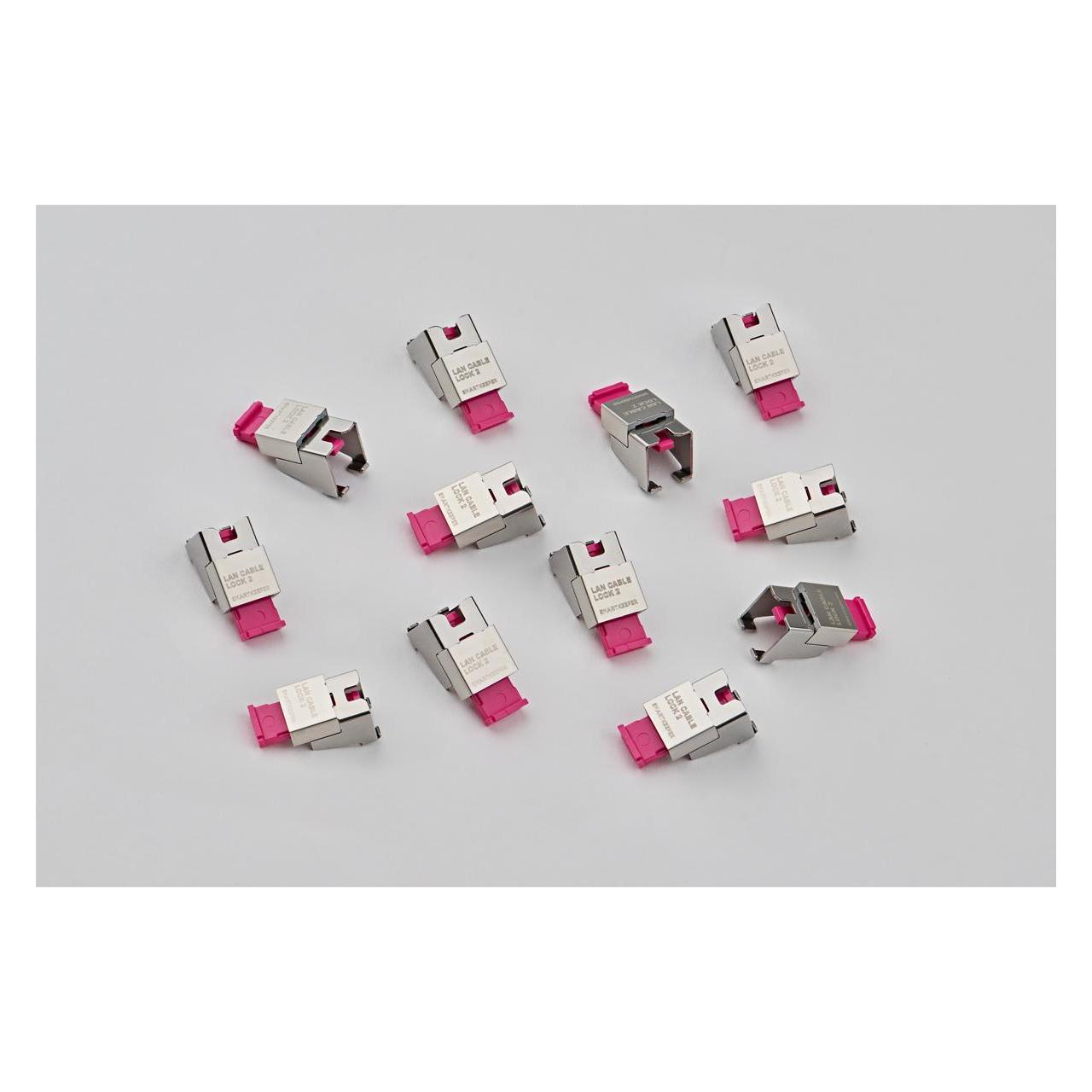 Smart Keeper / 12x LAN Cable Locks Pink (SLSART-0317)