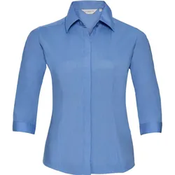Russell Damen Popeline Bluse 3/4 Arm R-926F-0 corporate blue XS