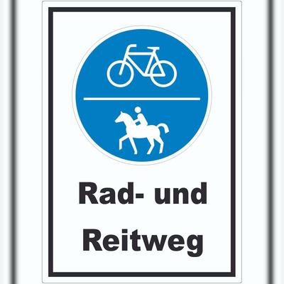 HB-Druck Aufkleber Rad- und Reitweg A9 (37x52mm)