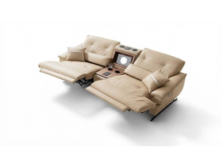 Xlmoebel Sofa Relax Multimedia Couch mit LED und verstellbaren Funktionen, 2-Sitzer Sofa 1 Teile, Made in Europa