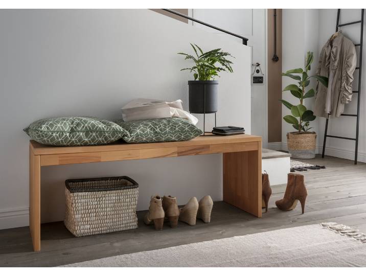 Bank HOME AFFAIRE Dura - Sitzbank aus Massivholz – langlebig & vielseitig , braun (buche), B:120cm H:45cm, FSC-zertifiziertes Massivholz, Sitzbänke, Bank, Langlebige Qualität, robust & rustikal, mehrere Grössen und Varianten