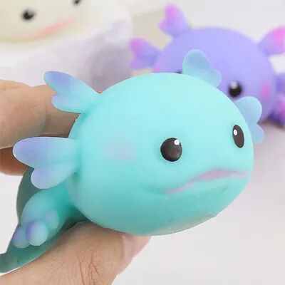 Modern Mode Marketplace Cute Axolotl Squishy Stress Relief Toy Slow Rising Fidget Squeeze Ball white