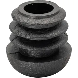 WAGNER Möbelgleiter für Stahlrohr rund 4tlg. - Durchmesser Ø 16/18 x 20 mm, Abrieb 9 mm, Kunststoff schwarz - 15005199