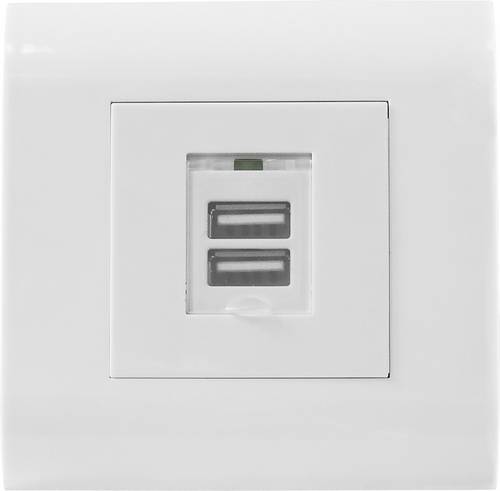 Intellinet 772211 2fach USB-Ladesteckdose IP20 Weiß