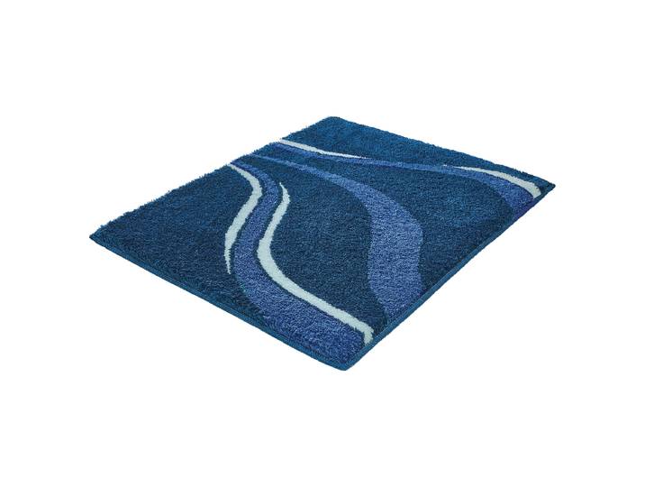 Tapis de bain Vento 55 x 65cm Bleu/Bleu lagon
