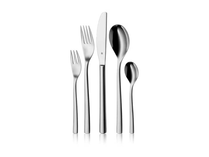 WMF Palermo Besteck Set 12 Personen, Essbesteck 60 teilig, Monobloc-Messer, Cromargan Edelstahl poliert, glänzend, spülmaschinenfest