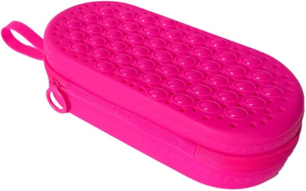 INF Silikon Schwimmbrillen-Etui – stoßabsorbierend, atmungsaktiv mit Abflussloch, Organizer für Brillen und Schwimmkappen Rosenrot