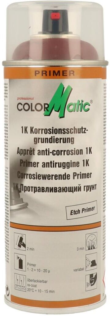 european aerosols ColorMatic 1K Korrosionsschutzgrundierung rotbraun, 400 ml