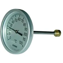 Sørensen & Kofoed SØRENSEN & KOFOED Rüger Termometer Typ TCH. 0-120° Ø80. 100MM føler. Klasse 1. Følerhus i rustfri, Messtechnik